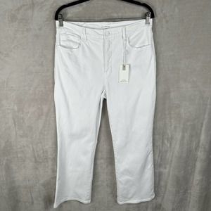 Good American Crisp White Cropped Jeans